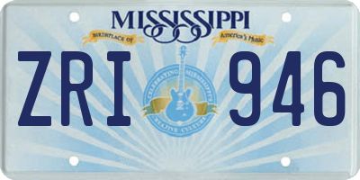 MS license plate ZRI946