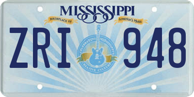 MS license plate ZRI948