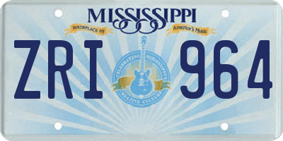 MS license plate ZRI964