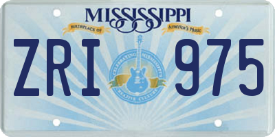 MS license plate ZRI975