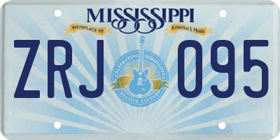 MS license plate ZRJ095