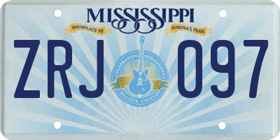 MS license plate ZRJ097