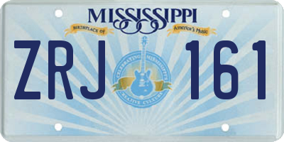 MS license plate ZRJ161
