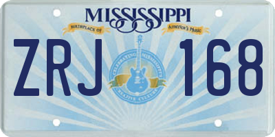 MS license plate ZRJ168