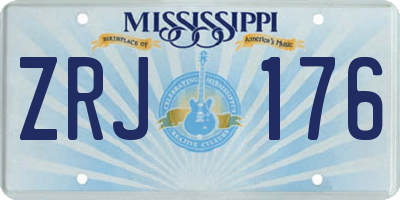 MS license plate ZRJ176