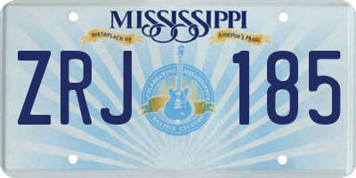 MS license plate ZRJ185