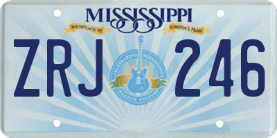 MS license plate ZRJ246
