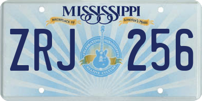 MS license plate ZRJ256