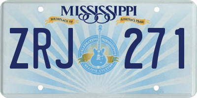 MS license plate ZRJ271