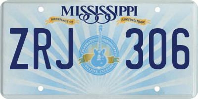 MS license plate ZRJ306