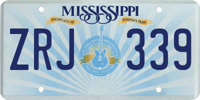 MS license plate ZRJ339