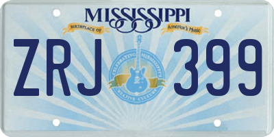 MS license plate ZRJ399