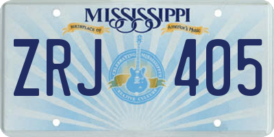 MS license plate ZRJ405