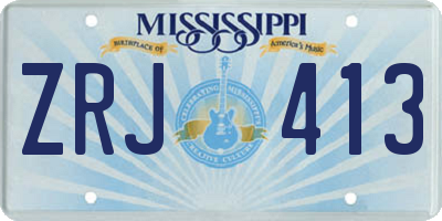 MS license plate ZRJ413