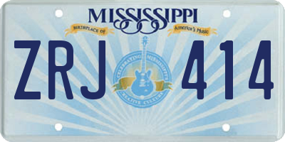 MS license plate ZRJ414