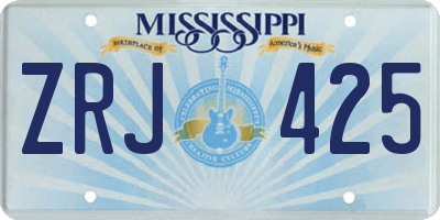 MS license plate ZRJ425