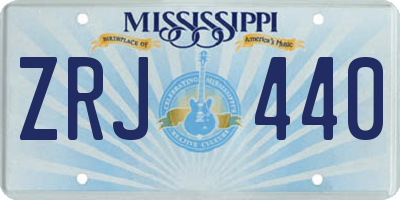 MS license plate ZRJ440