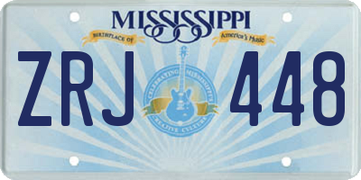 MS license plate ZRJ448
