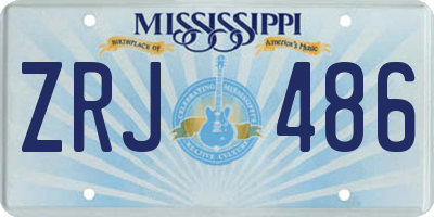 MS license plate ZRJ486