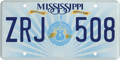 MS license plate ZRJ508
