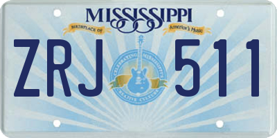 MS license plate ZRJ511