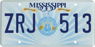 MS license plate ZRJ513