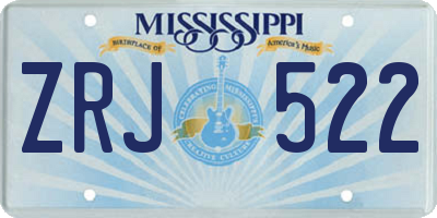 MS license plate ZRJ522