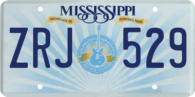MS license plate ZRJ529