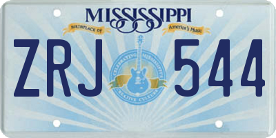 MS license plate ZRJ544