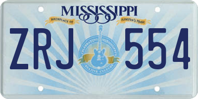 MS license plate ZRJ554