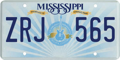 MS license plate ZRJ565