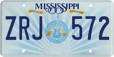 MS license plate ZRJ572