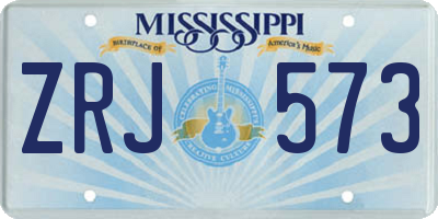 MS license plate ZRJ573