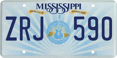 MS license plate ZRJ590