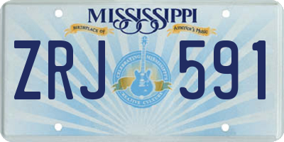 MS license plate ZRJ591