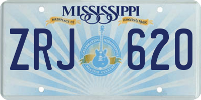 MS license plate ZRJ620