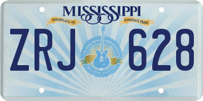 MS license plate ZRJ628
