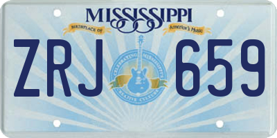 MS license plate ZRJ659