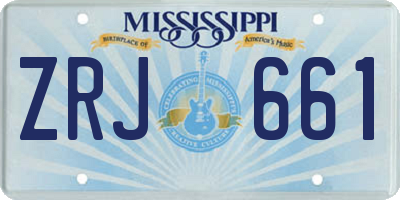 MS license plate ZRJ661