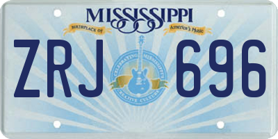 MS license plate ZRJ696