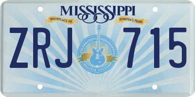 MS license plate ZRJ715