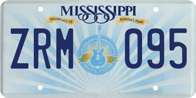 MS license plate ZRM095