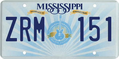 MS license plate ZRM151