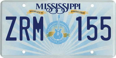 MS license plate ZRM155