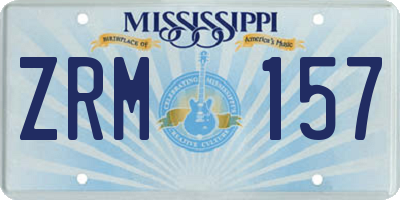 MS license plate ZRM157