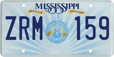 MS license plate ZRM159
