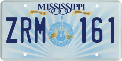 MS license plate ZRM161