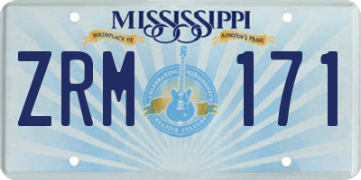 MS license plate ZRM171