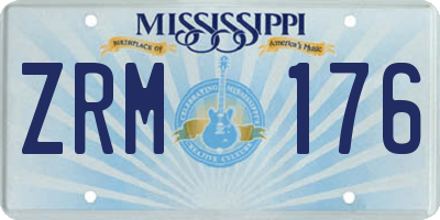 MS license plate ZRM176