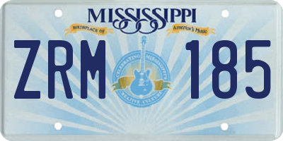 MS license plate ZRM185